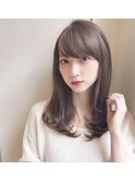 仙台レイヤーカットホワイトブロンド外ハネボブ美髪ワイドバング