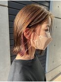 ボブ×インナーカラー