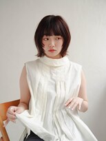 ムク 甲府(muku.)&nbsp;ミディアムヘア/斜めバング/グレージュカラー/甲府駅