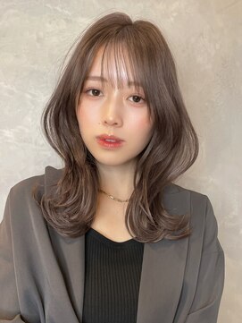 トルネード(TORNADO) ワンホンヘア くびレイヤーエアリーロング美髪グレージュ t2445