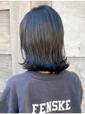 【151e_戸塚】*外ハネボブ+ラインカラー×ネイビー＊