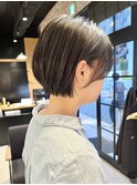 20代30代大人可愛い小顔ショート丸みボブウルフカット