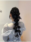 結婚式お呼ばれヘアセット
