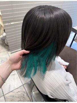 ネオリーブアオバ 高田馬場店(Neolive aoba) インナーカラー☆エメラルド