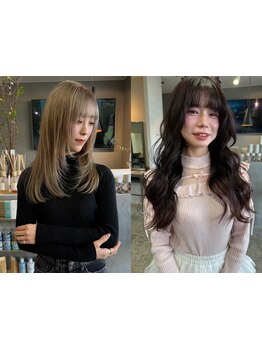 前髪や顔周りにレイヤーを入れてレングスを変えなくても雰囲気を劇的に変える韓国風顔周りレイヤー