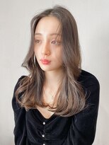 レア 表参道(L'ea)&nbsp;ミディアムヘア暗めカラーグランマッシュデザインカラー