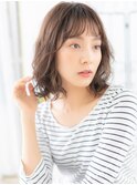 八潮/髪質改善/フェザーバング!ミントアッシュくびれボブパーマk