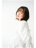 ボブ　顔まわりカット　インナーカラー