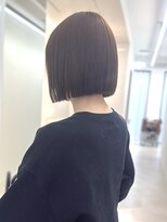 ソワ 北千住(soi)&nbsp;切りっぱなしボブ×縮毛矯正×マロンベージュ