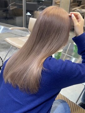 サンク 原宿 表参道(cinq) ウォームブラウンイエベ秋ブリーチダブルカラー