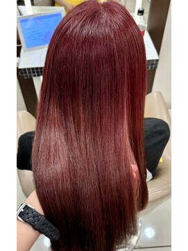 スタイル 横浜(STYLE) 【担当　金光】ダブルカラー/１ブリーチ/中明度/ピンクレッド/