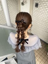 フェリーチェ(Felice)&nbsp;編み下ろし　ツインアレンジ　ツインポニー　参列