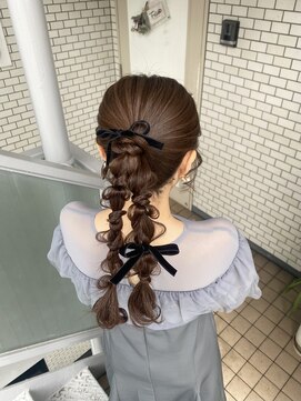 フェリーチェ(Felice) 編み下ろし　ツインアレンジ　ツインポニー　参列