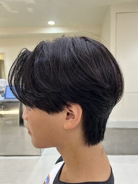 ニコ トウキョウ ヨコハマ(nico) メンズセンターパートウルフセンターパートニュアンスパーマ襟足