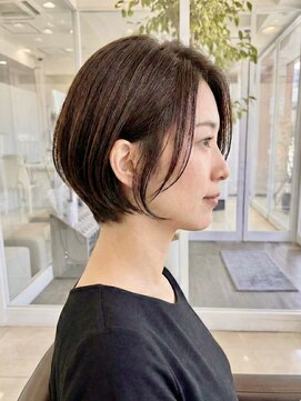 ハピネスフィール 宇治店(Happiness FEEL) 大人丸みショート白髪ぼかし脱白髪染め40代50代60代