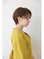 ハピネス 王寺店(Happiness)&nbsp;耳かけ丸みショートブリーチなし透明感カラー　奈良王寺