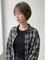 キビト(kibito) 新宿御苑若松河田曙橋グレージュ丸みショートボブ20代30代40代