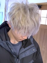 ブレイズヘアー(BLAZEhair) 【クセ毛ハイトーン】ホワイトベージュ×ブリーチ2回