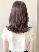 韓国風くびれレイヤー透明感カラー/ダークパープル夏p大宮