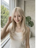 アンドソー 池袋(&so.) ミルクティーベージュカラー.レイヤーカット【池袋/ブリーチ】