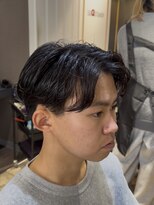 リゴ ヘアー(RIGO hair)&nbsp;ナチュラルセンターパート×刈り上げマッシュ