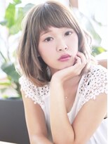 エマージュ 新宿(Emerge)&nbsp;かわいいアッシュカラー×ふんわりラフカール×フェザーボブ