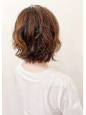 【パーマ】切りっぱなしの外ハネボブパーマ