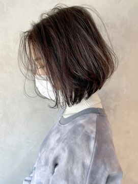 アイティーバイアルバム 藤沢店(IT by ALBUM) ナチュラルボブ_フェザーバングマッシュショート_ba323981