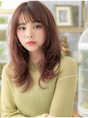 ミルクティーピンク外国人風ウルフレイヤーa上尾20代30代40代