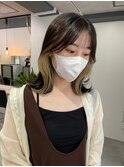 インナーカラーケアブリーチイヤリングカラーハイライトレイヤー