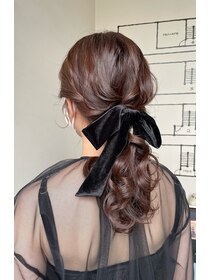ホワイトルーム(White Room) low pony ribbon arrange