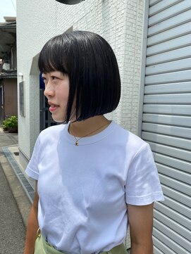ヘアサロン ムク(HAIR SALON.MuKu) 大人可愛いぱつっとボブ・就活BLACK