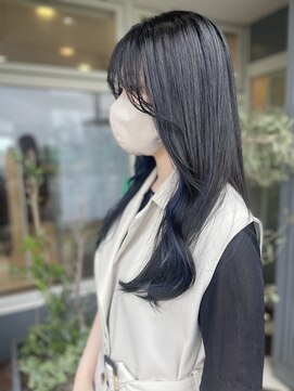 ヘアメイク アース 秋田仁井田店(HAIR & MAKE EARTH) 艶髪ブルーブラック