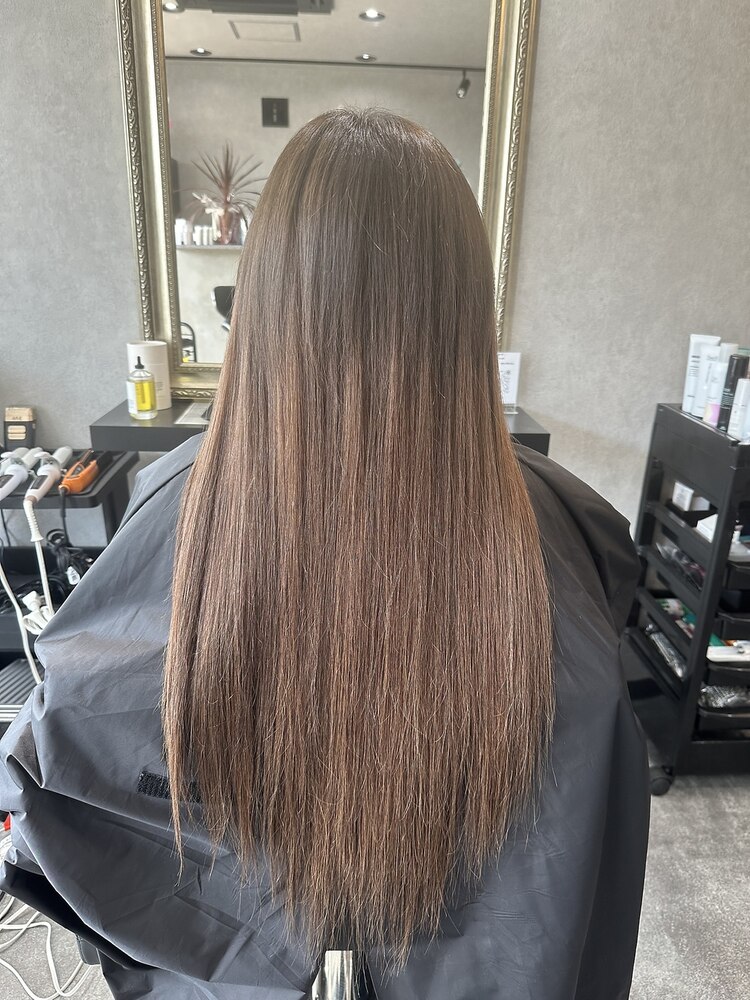 高級レミー100%ロングヘアピース✨潤艶✨二重引き抜き総手植え✨ブラウン 