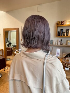 サロンドオクシー(Salon de OXY) ラベンダーグレージュボブ