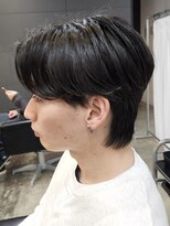 ニアウ 伊勢崎連取店(Niau)&nbsp;センターパートニュアンスパーマメンズマッシュウルフパーマ