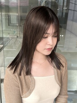 ヲタク(wotaku.) ミルクティーベージュブラウン透明感カラーブリーチなし髪質改善