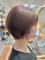 ククナ(kukuna)&nbsp;丸みショート×ピンクベージュ