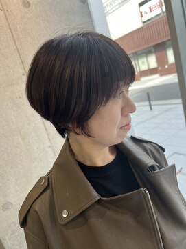 カケル(×.) 大人ショートボブ/骨格補正カット/アッシュブラウン