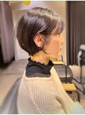 【立川cres奈佳子】アゴラインショートボブ 耳かけもかわいい
