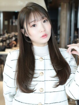 アフロート ギンザ(AFLOAT GINZA) 似合わせカットロングレイヤー前髪ありストレート20代30代40代