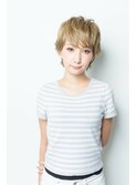 ブロンドカラー ナチュラルマッシュ【hair park MAMBO 豊田】
