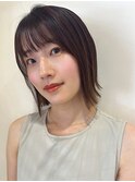 顔まわりカット/レイヤーカット/透明感/ブラウンベージュ