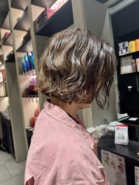 ニュートン(NEWTON) 【REONA】ボブパーマ×アッシュベージュ