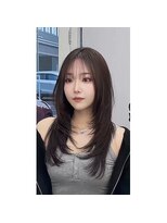 シェノン 近鉄奈良店(CHAINON)&nbsp;ワンホンレイヤー/ミルクティーブロンド/ダークブルー/近鉄奈良