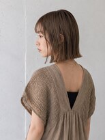 リア トーキョー(Lia TOKYO)&nbsp;【工藤武士】地毛風ベージュの切りっぱなしボブ大人の上品ヘア