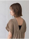 【工藤武士】地毛風ベージュの切りっぱなしボブ大人の上品ヘア