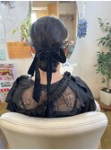洋風ヘアセット