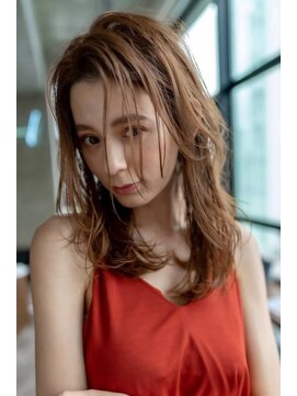 オースティン 門前仲町(AUSTIN) 大人かわいい前髪セシルカットココアブラウンフリンジウェーブ