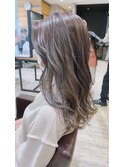 大人かわいい/小顔/斜めバング/アシンメトリー/伸ばしかけ